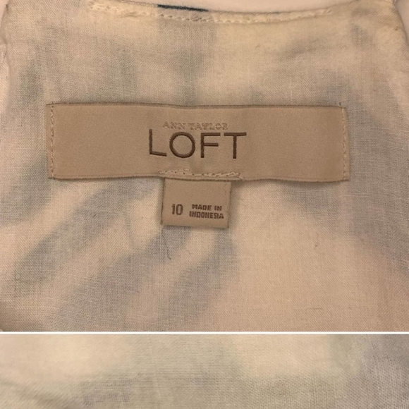 LOFT Teal Linen Racerback Mini Dress - Picture 4 of 7